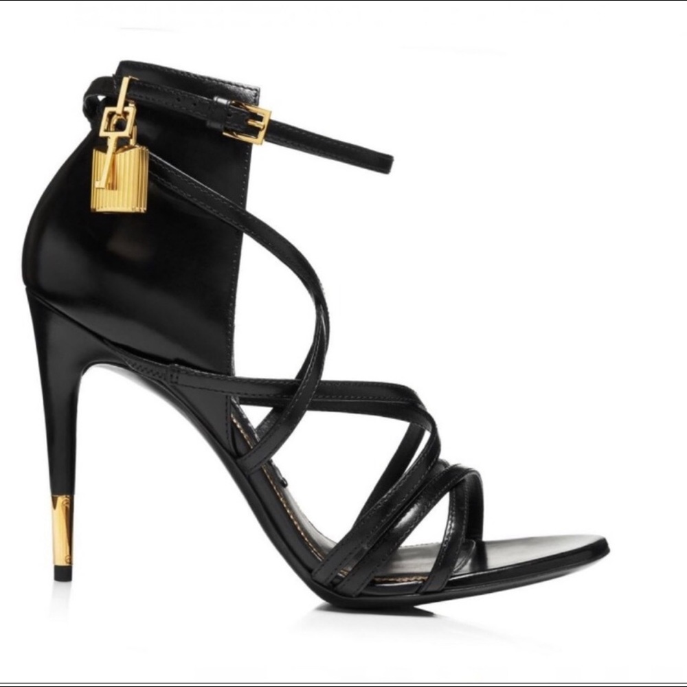 Tom Ford Padlock Strappy Heels